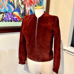 Vtg.70s Beged-Or Isreal Cognac Suede Bomber Jacket. - Sz XS